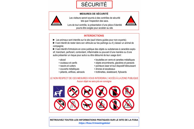Consignes de Sécurité du Meeting de l'Air de Salon-de-Provence 2023
